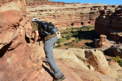 Hiking in The Maze within Canyonlands National Park