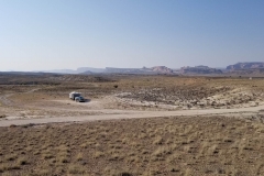 Boondocking on state land along Klondike Bluffs Road, north of Moab, Utah