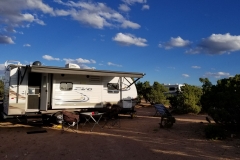 Camping on BLM land at The Wedge for the San Rafael Swell Mountain Biking Festival in central Utah