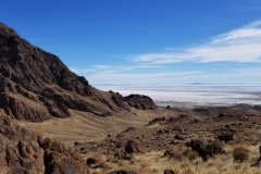 The Silver Island Mountains, with Utah's Bonneville Salt Flats in the distance