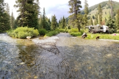Boondocking in Sawtooth National Forest along the North Fork Big Wood River, near Sun Valley/Ketchum, Idaho